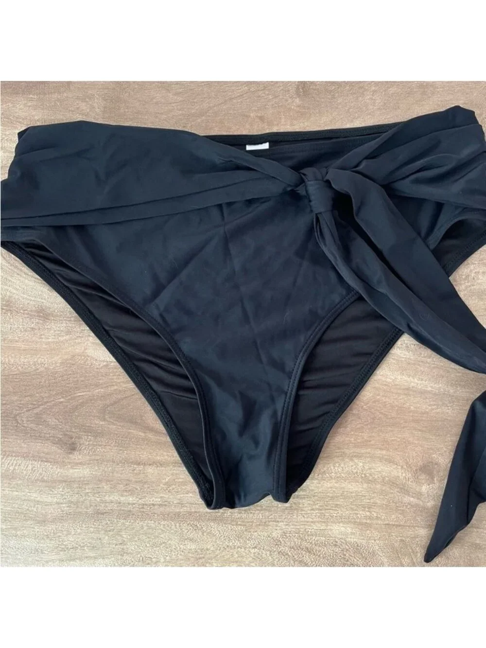 NWOT Black Bikini Bottom Tye Side swimsuit Bottom Only Size XL - Picture 2 of 5
